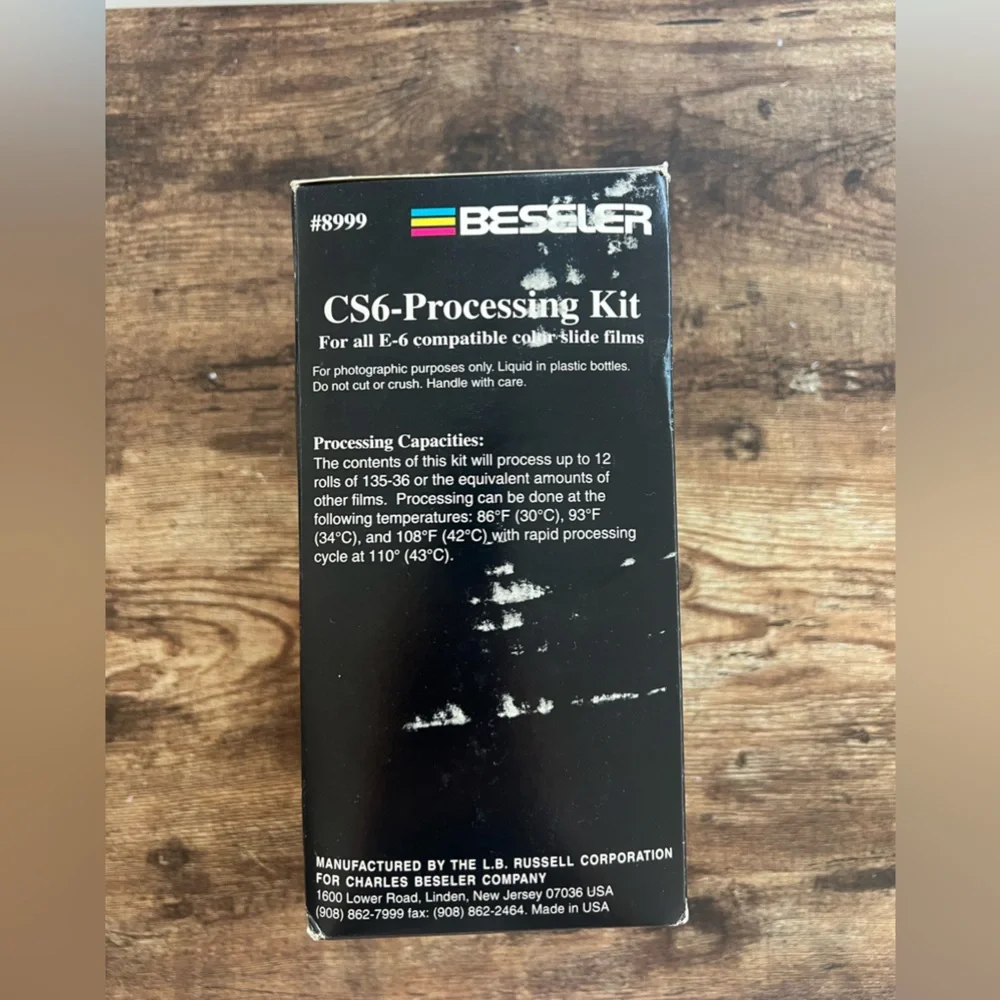 Beseler CS6- Processing Kit For all E-6 Compatible color slide films